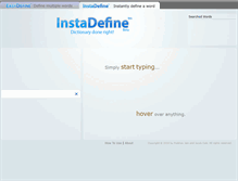 Tablet Screenshot of instadefine.com